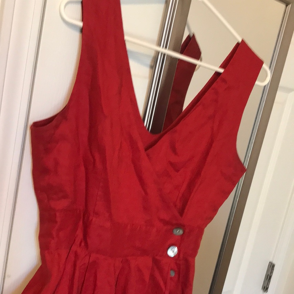 Vintage wrap linen dress size 10